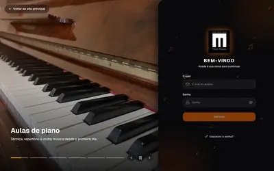 Portal do Aluno — Mara Passos: Sistema administrativo · Escola de música